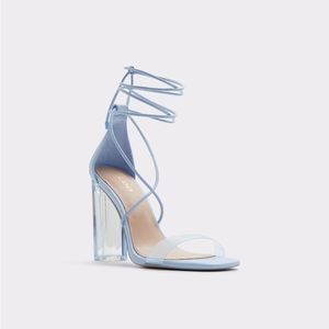 Aldo light blue clear heel